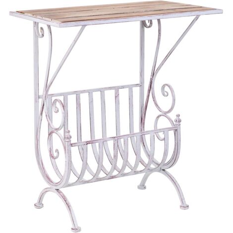 Mesa auxiliar beige, 60x36x70h cm