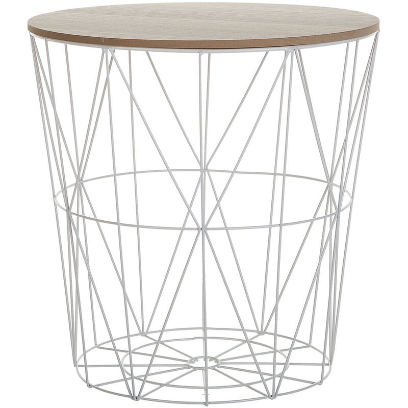 

Mesa auxiliar blanco/madera clara LANARK