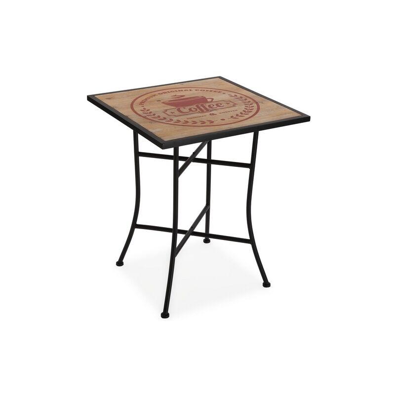 

Mesa auxiliar Coffee Vintage Madera Metal (60 x 77 x 60 cm)