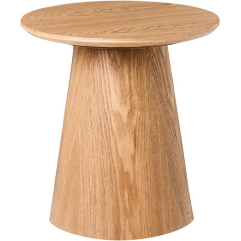 Mesa auxiliar con tablero MDF chapado en fresno moderna 41 x 41 cm marrón claro Wenlock