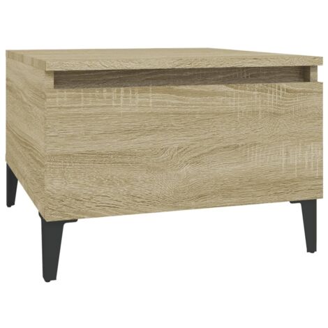 Mesa auxiliar consola mesa de centro con cajón 50 x 46 x 35 cm madera contrachapada color roble DEC032421