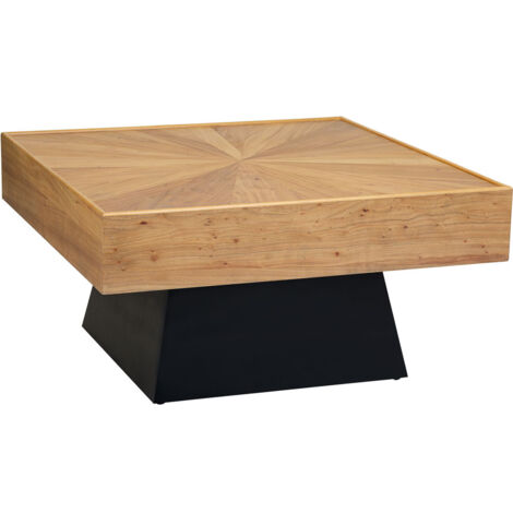 Mesa auxiliar cuadrada de madera 80x80x40