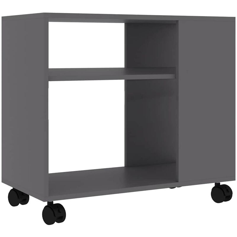 

vidaXL Mesa Auxiliar de Aglomerado 70x35x55 cm Gris - Gris