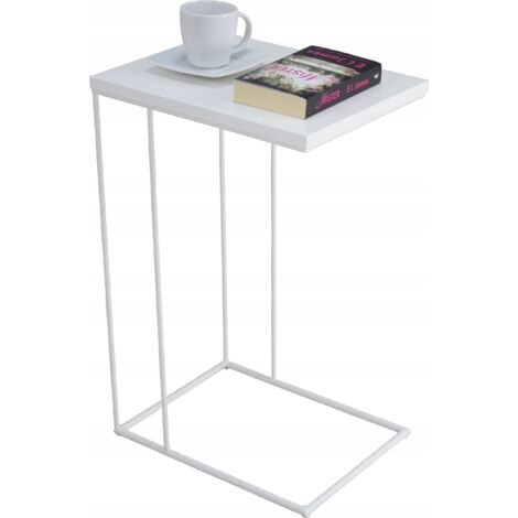 Mesa auxiliar de alambre Blanco Mate Blanco Brillo