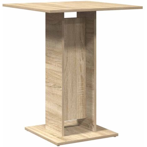 Mesa auxiliar de bar 60 x 60 x 75 cm madera de ingeniería color roble DEC036551