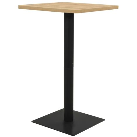 Mesa auxiliar de bistro 78,5 x 78,5 x 107 cm tablero de partículas de melamina y acero DEC036555