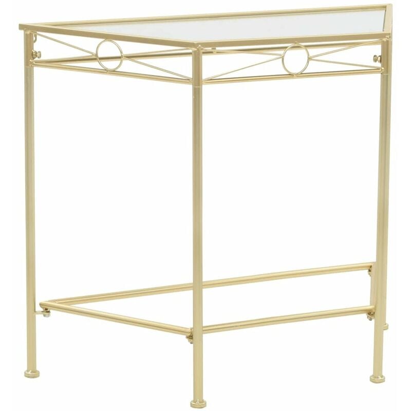 

Mesa auxiliar de estilo vintage metal 87x34x73 cm dorada