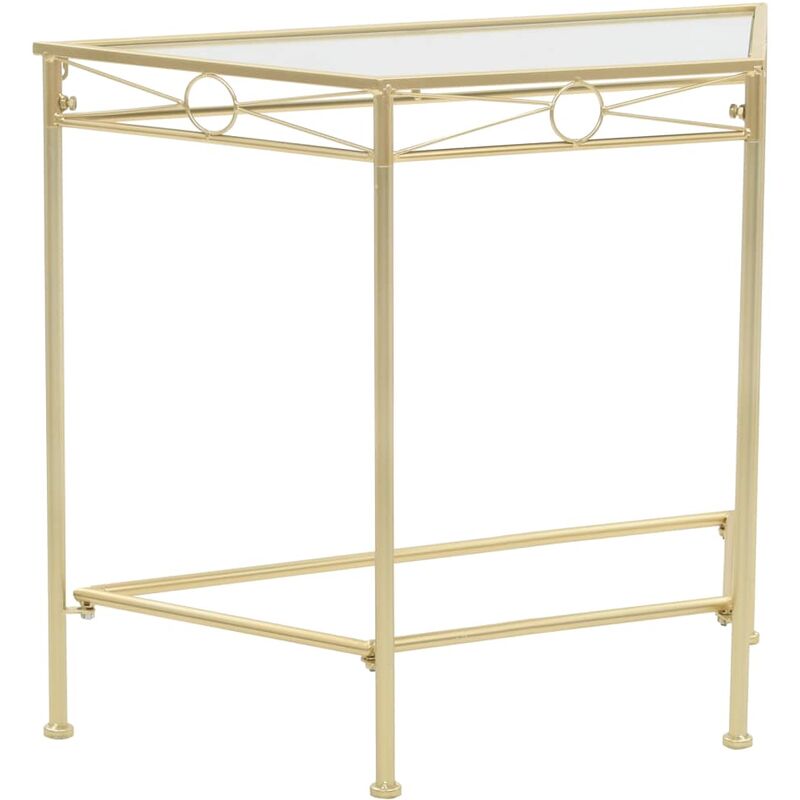 

Mesa auxiliar de estilo vintage metal 87x34x73 cm dorada