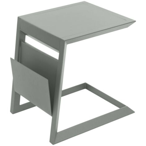 Mesa auxiliar de jardín cuadrada Allure verde laurel 55x45x55cm - Hespéride