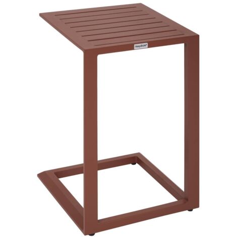 Mesa auxiliar de jardín Evasion 38x38cm caoba - Hespéride