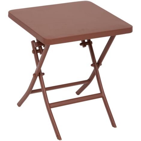 Mesa auxiliar de jardín Greensboro 40x40cm caoba - Hespéride