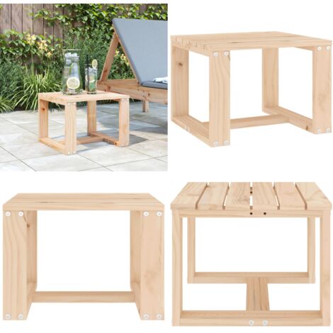 Mesa auxiliar de jardín madera maciza de pino 40x38x28,5 cm - Mesa de exterior - Mesa de patio