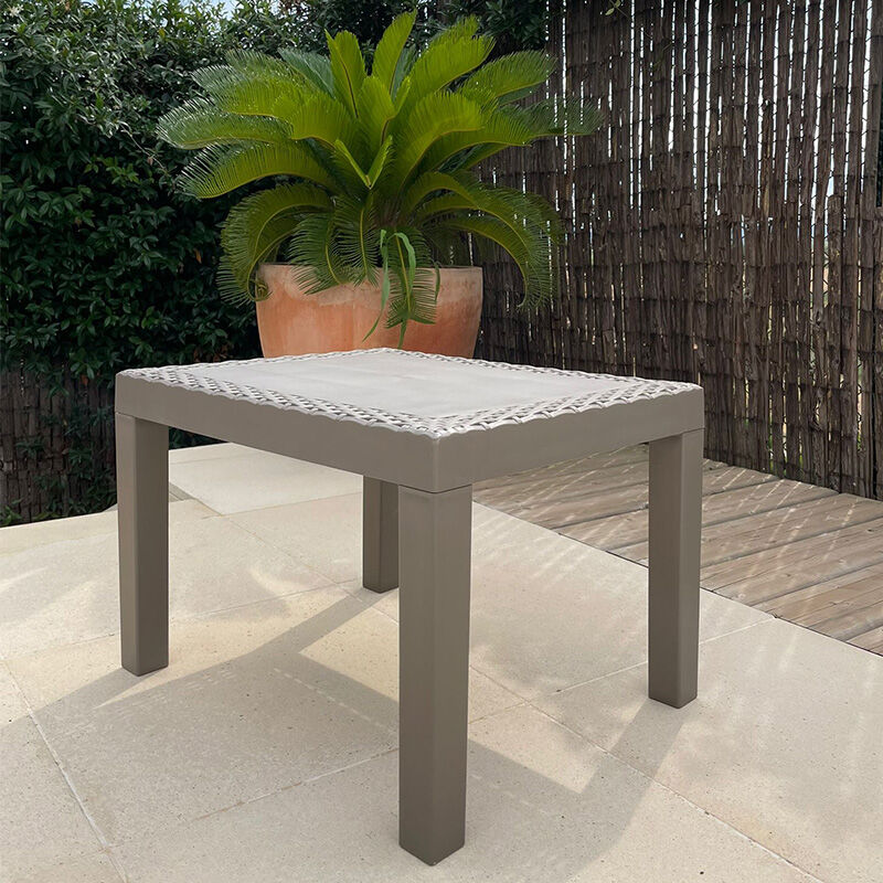 

Mesa auxiliar de jardín Memphis Taupe