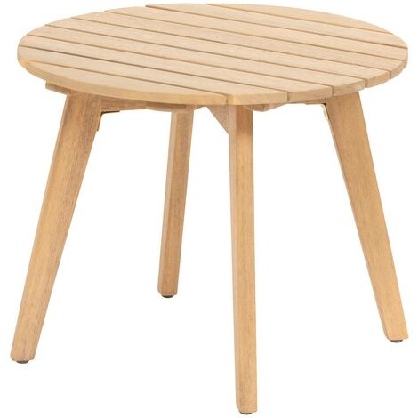 Mesa auxiliar de jardín redonda de acacia Olvinia 46x35 cm - Hespéride