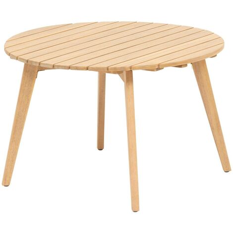 Mesa auxiliar de jardín redonda de acacia Olvinia 67x40cm - Hespéride