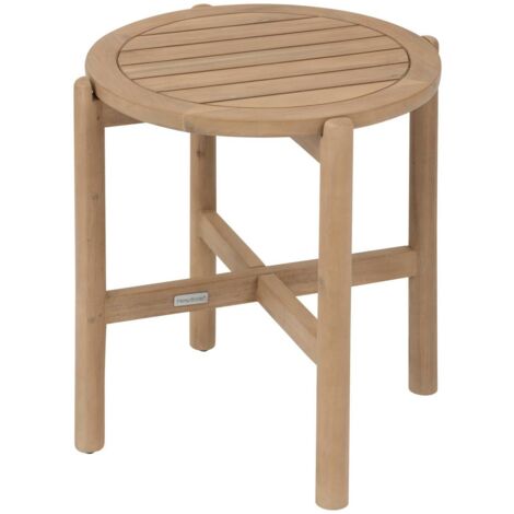 Mesa auxiliar de jardín redonda Deona 50cm x 54cm en acacia - Hespéride