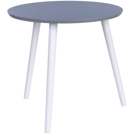 Mesa auxiliar de madera 3 patas negra 50x50x46h cm