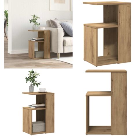 Mesa auxiliar de madera contrachapada roble artisan 36x30x56 cm - Madera contrachapada - Mesa de centro