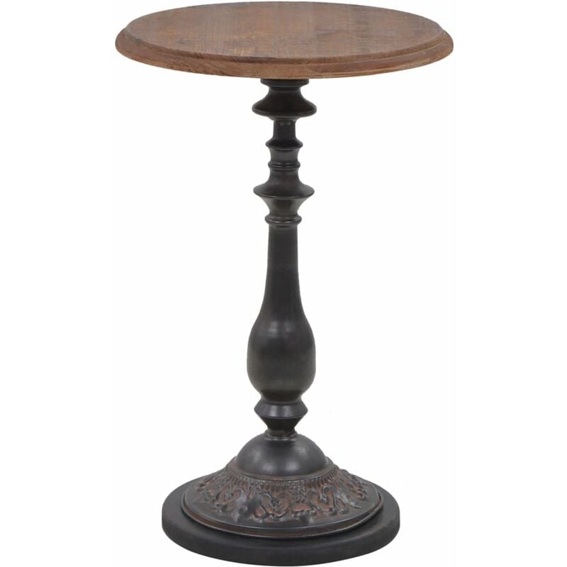 

Mesa auxiliar de madera de abeto maciza marrón 40x64 cm