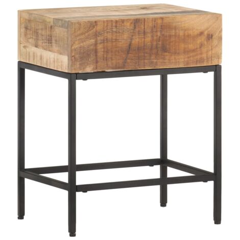 Mesa auxiliar de madera de mango maciza 40x30x50 cm vidaXL