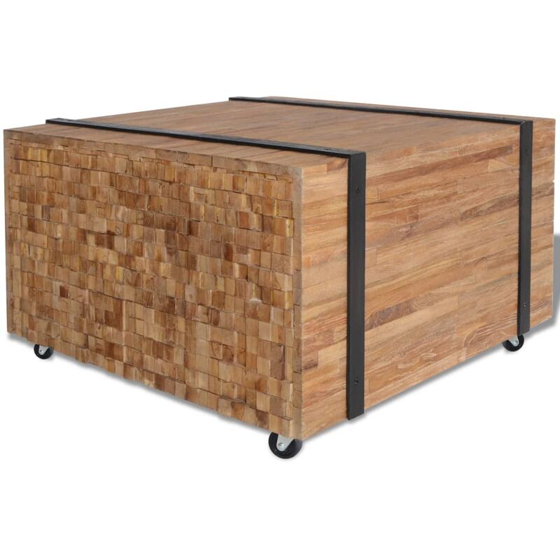 

Mesa auxiliar de madera de teca 60x60x38 cm