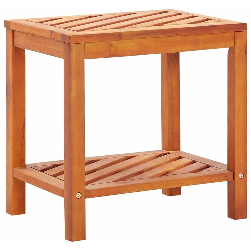 

Mesa auxiliar de madera maciza acacia 45x33x45 cm