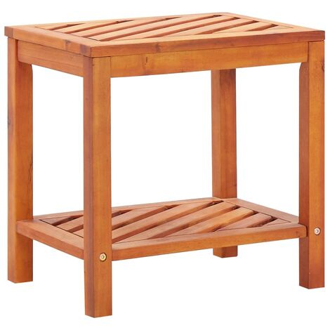 Mesa auxiliar de madera maciza acacia 45x33x45 cm vidaXL