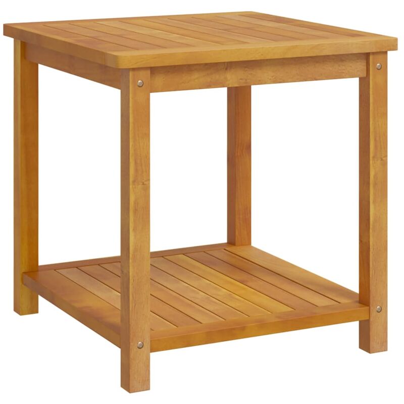 

Mesa auxiliar de madera maciza acacia 45x45x45 cm - Marrón