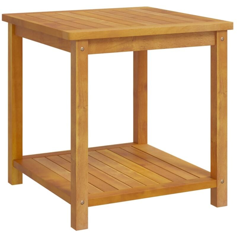 

vidaXL Mesa auxiliar de madera maciza acacia 45x45x45 cm - Marrón