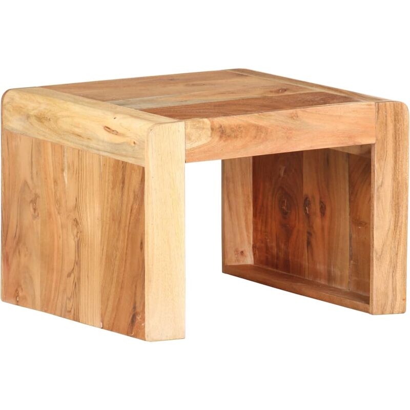 

Mesa auxiliar de madera maciza de acacia 43x40x30 cm