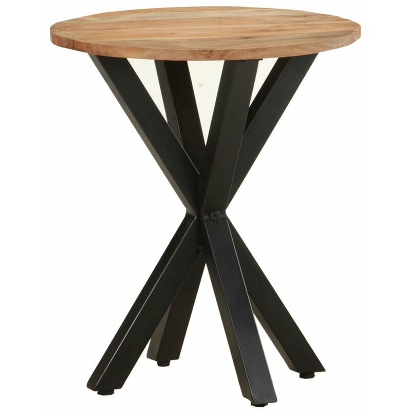 

Mesa auxiliar de madera maciza de acacia 48x48x56 cm
