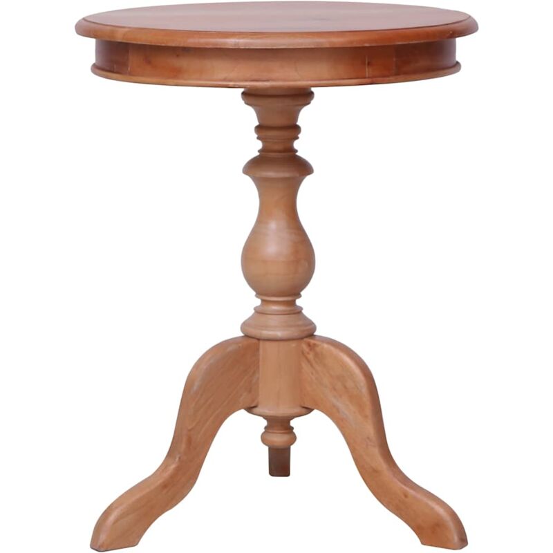 

Mesa auxiliar de madera maciza de caoba 50x50x65 cm natural - Marrón - Vidaxl