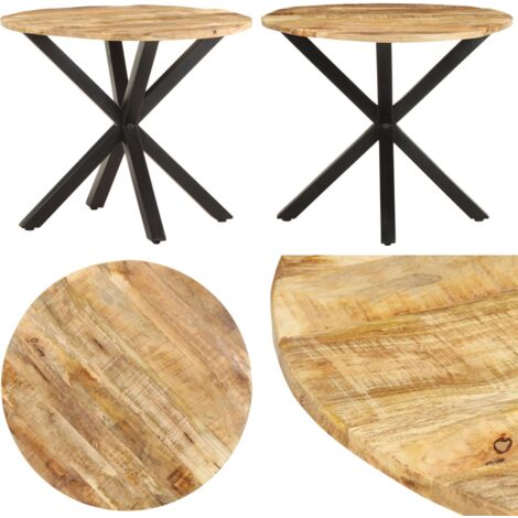 Mesa auxiliar de madera maciza de mango 68x68x56 cm - Mesa de mango - Madera maciza