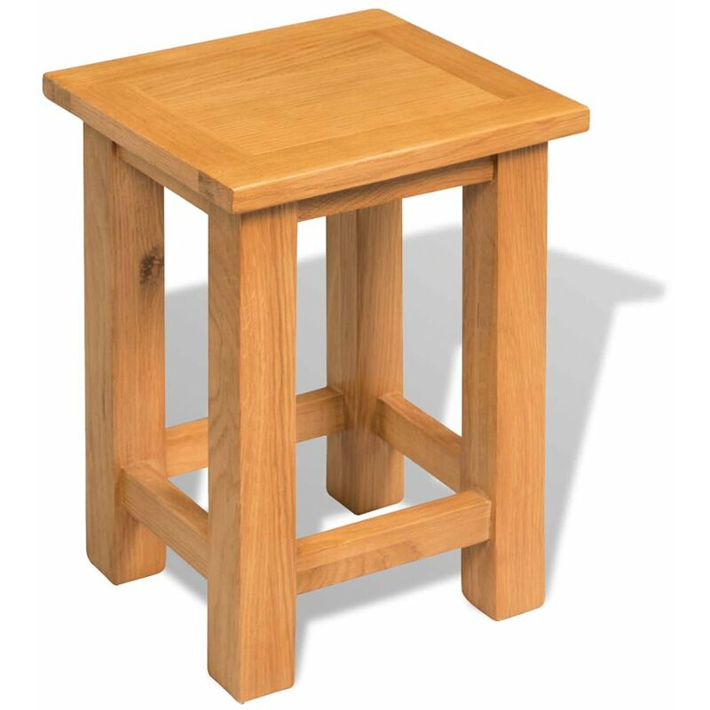 

Mesa auxiliar de madera maciza de roble 27x24x37 cm