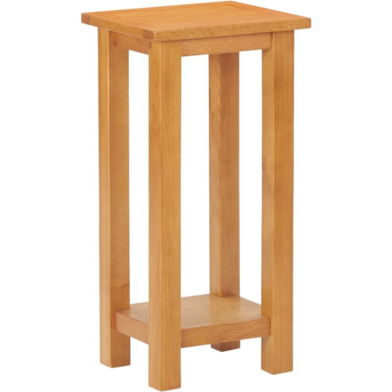 

vidaXL Mesa auxiliar de madera maciza de roble 27x24x55 cm - Marrón