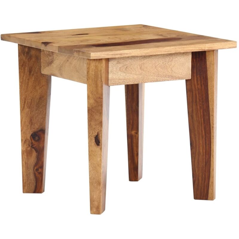 

vidaXL Mesa auxiliar de madera maciza de sheesham 43x43x40 cm - Marrón