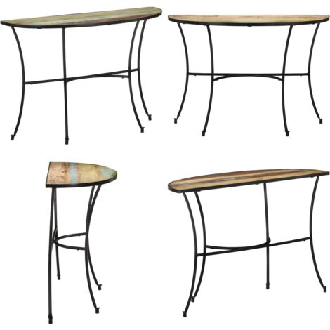 Mesa auxiliar de madera maciza reciclada 110x40x77 cm - Madera reciclada - Mesa de madera