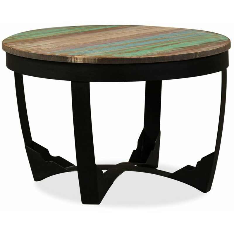 

Mesa auxiliar de madera maciza reciclada 60x40 cm