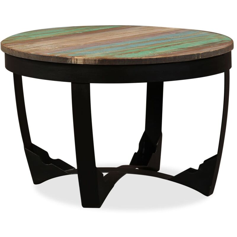 

Mesa auxiliar de madera maciza reciclada 60x40 cm - Negro