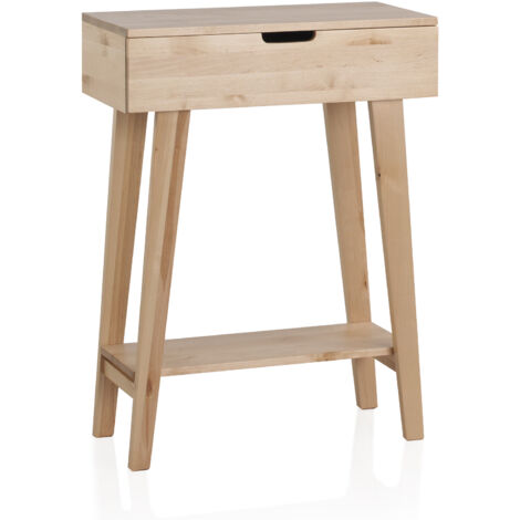 Mesa Auxiliar De Madera Natural