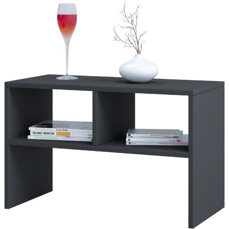Mesa auxiliar de madera VCM  mesa de centro lisa  dimensiones aprox. AL. 40 x AN. 63 x P. 30 cm  Mesa de salón  Mesa de centro - Nachto S (antracita)