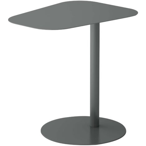 Mesa auxiliar de metal 50 x 50 x 38 cm gris mate 030008623