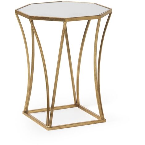 Mesa Auxiliar De Metal Dorado
