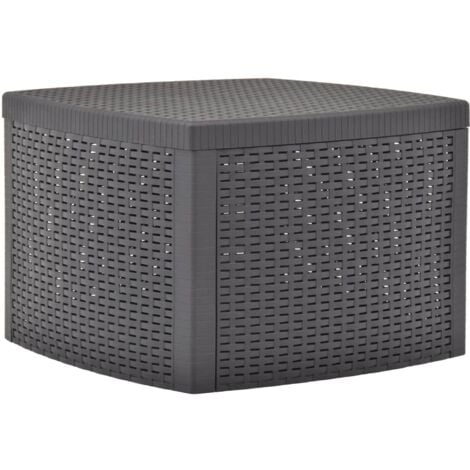 Mesa Auxiliar Terraza Patio Exterior Restaurantes Aire Libre Muebles Salón Comedor Tablero Balcón de Plástico 54x54x36,5 cm Multicolor
