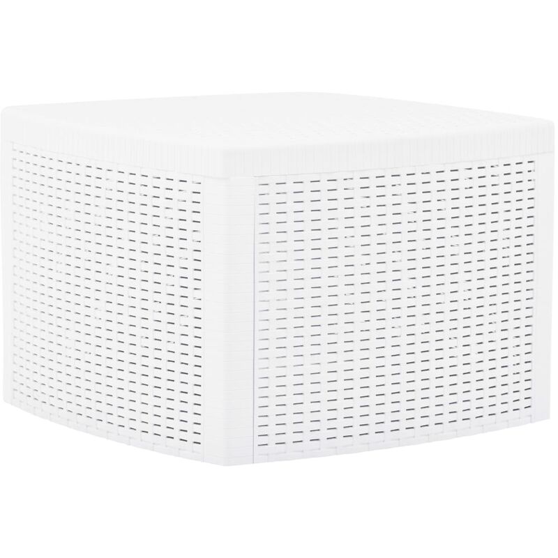 

vidaXL Mesa Auxiliar de Plástico 54x54x36,5 cm Blanco - Blanco