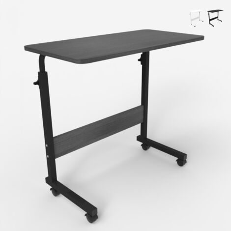 AHD AMAZING HOME DESIGN Mesa auxiliar de salón con ruedas 80x40 cm para el sofá o la cama Cozee XL Color: Blanco