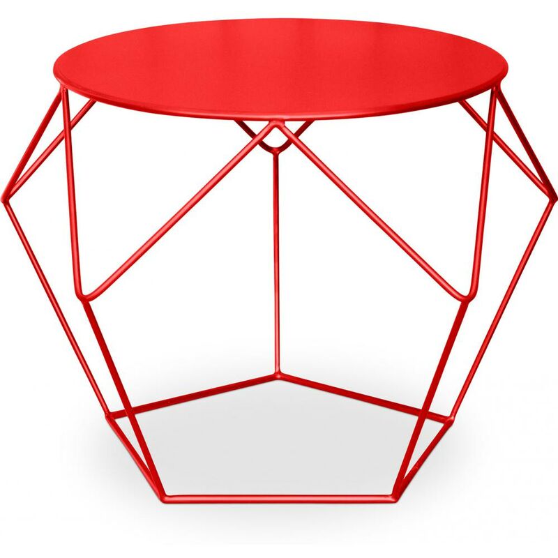 

Mesa auxiliar Diamond Rojo Acero, Metal