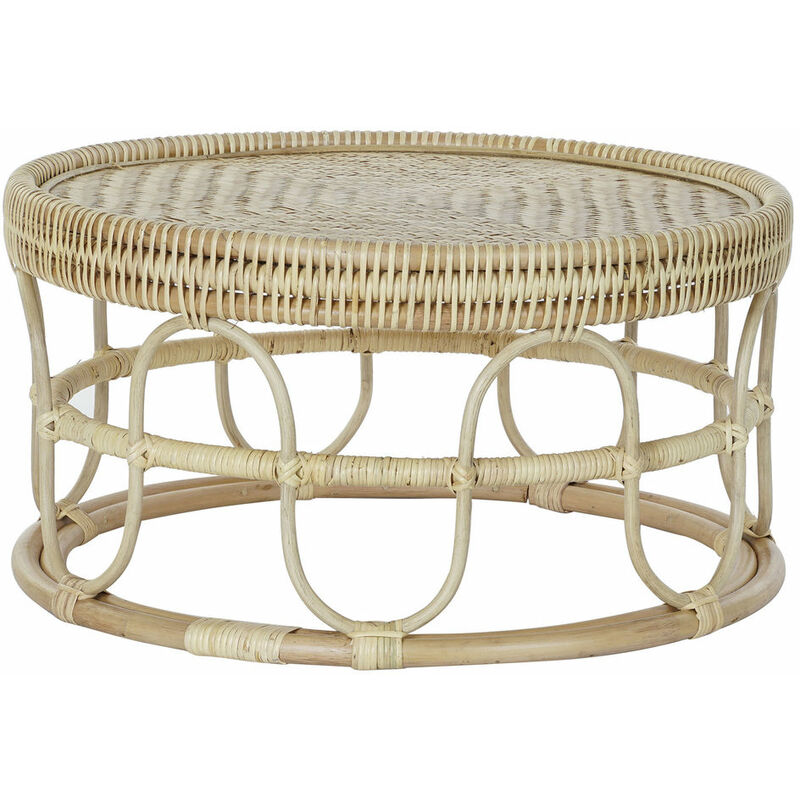 

Mesa auxiliar DKD Home Decor Bambú Ratán (70 x 70 x 36 cm)