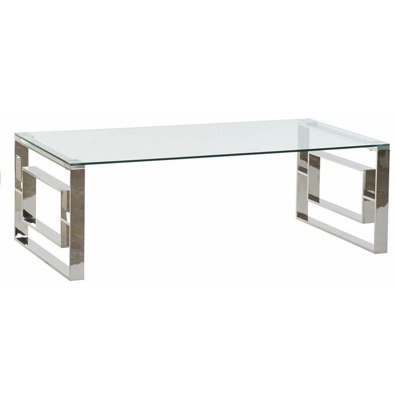 

Mesa auxiliar DKD Home Decor Cristal Acero (120 x 60 x 40 cm)