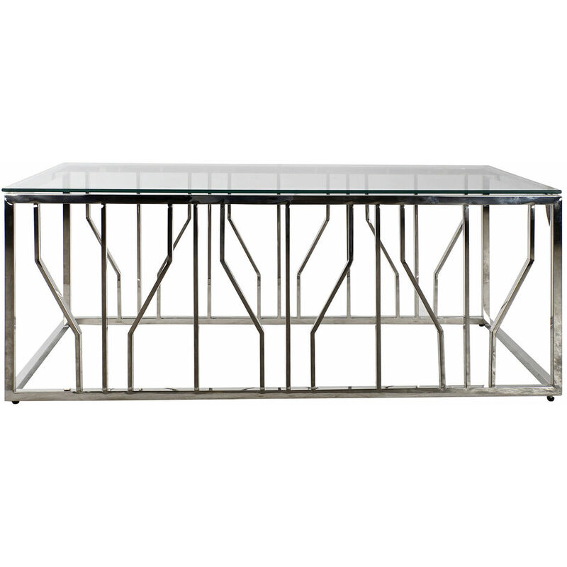 

Mesa auxiliar dkd home decor cristal acero (120 x 60 x 46 cm) - Rogal